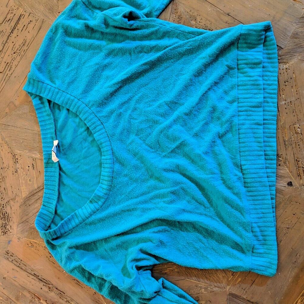Teal Delias cropped sweater